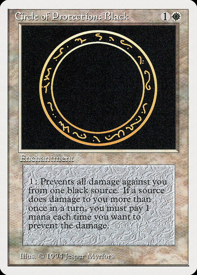 Circle of Protection: Black [Summer Magic / Edgar] | Kessel Run Games Inc. 