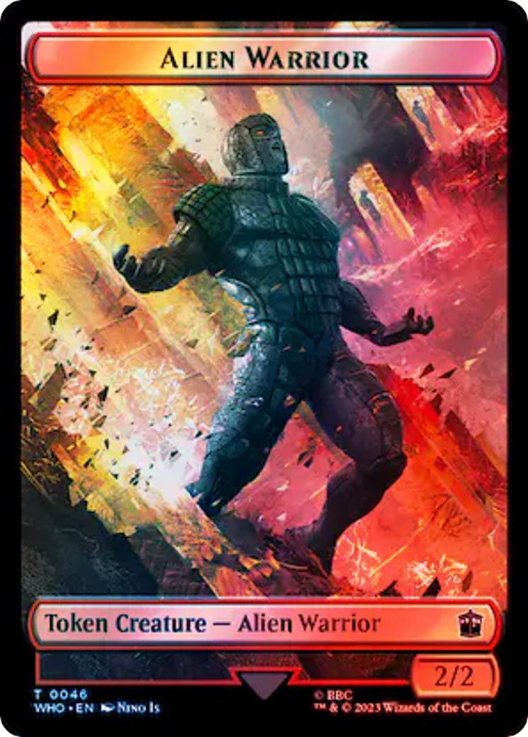 Dalek // Alien Warrior Double-Sided Token (Surge Foil) [Doctor Who Tokens] | Kessel Run Games Inc. 