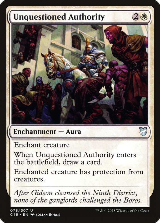 Unquestioned Authority [Commander 2018] | Kessel Run Games Inc. 