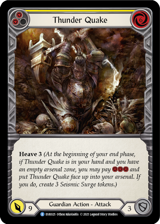 Thunder Quake (Yellow) [EVR025] (Everfest)  1st Edition Rainbow Foil | Kessel Run Games Inc. 