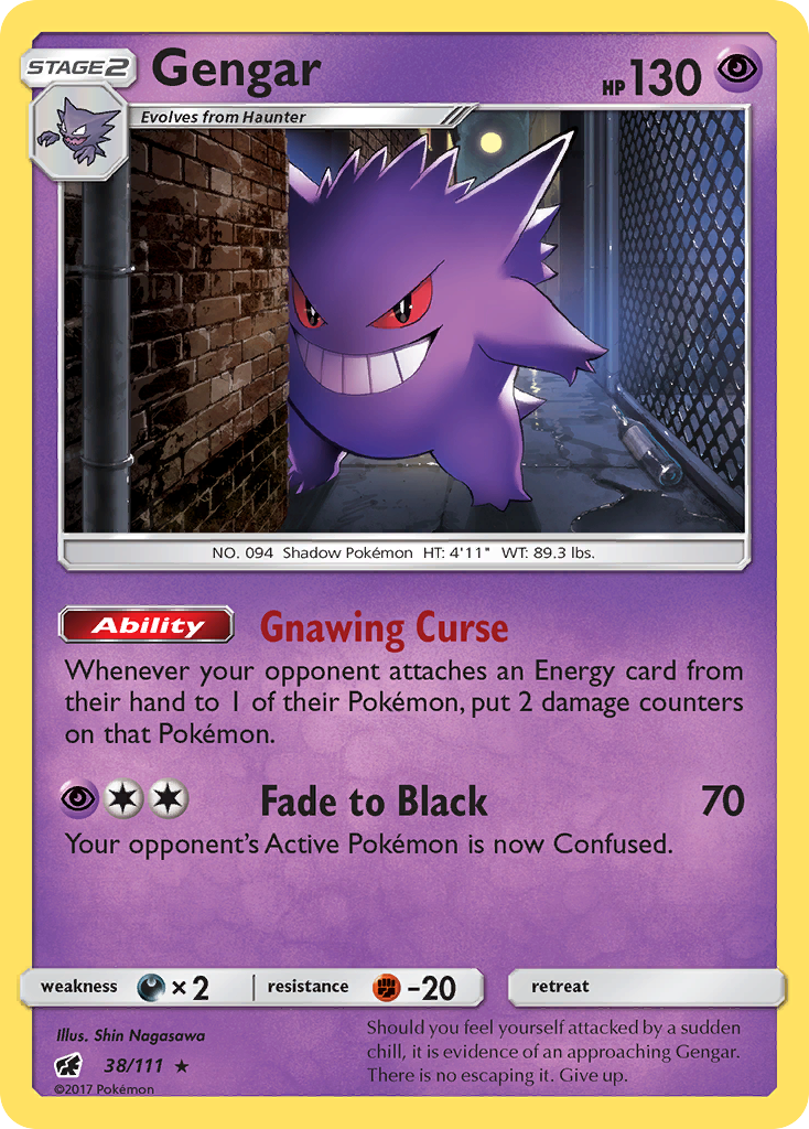 Gengar (38/111) [Sun & Moon: Crimson Invasion] | Kessel Run Games Inc. 