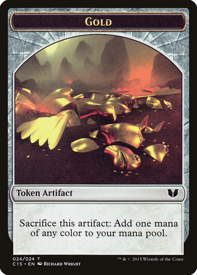 Gold // Knight (005) Double-Sided Token [Commander 2015 Tokens] | Kessel Run Games Inc. 