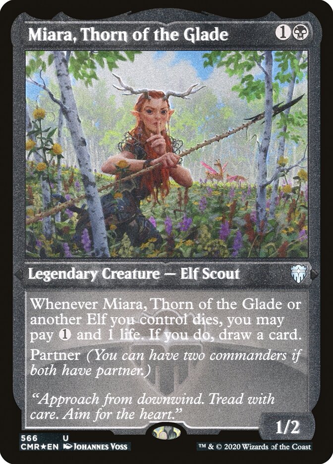 Miara, Thorn of the Glade (Etched) [Commander Legends] | Kessel Run Games Inc. 