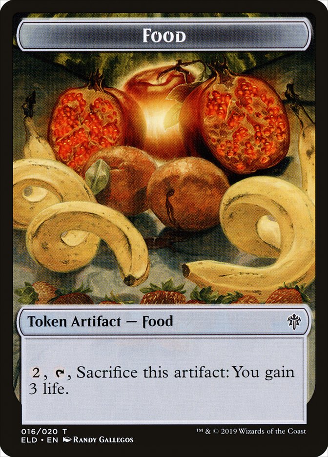 Goat // Food (16) Double-Sided Token [Throne of Eldraine Tokens] | Kessel Run Games Inc. 