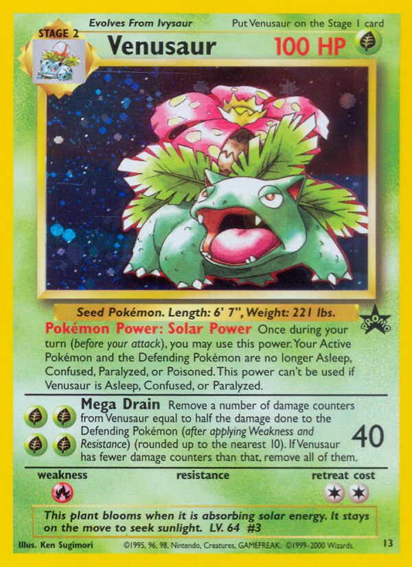 Venusaur (13) [Wizards of the Coast: Black Star Promos] | Kessel Run Games Inc. 