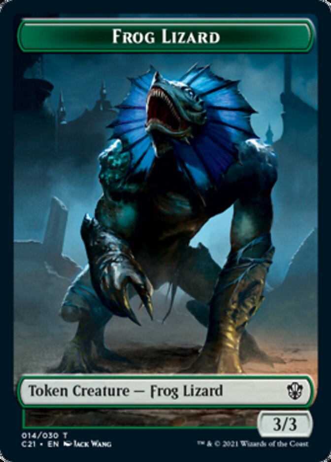 Frog Lizard // Elephant Double-Sided Token [Commander 2021 Tokens] | Kessel Run Games Inc. 