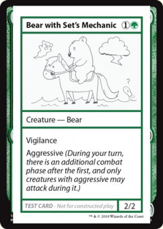 Bear with Set's Mechanic (2021 Edition) [Mystery Booster Playtest Cards] | Kessel Run Games Inc. 