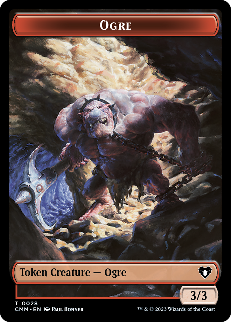 Treasure // Ogre Double-Sided Token [Commander Masters Tokens] | Kessel Run Games Inc. 