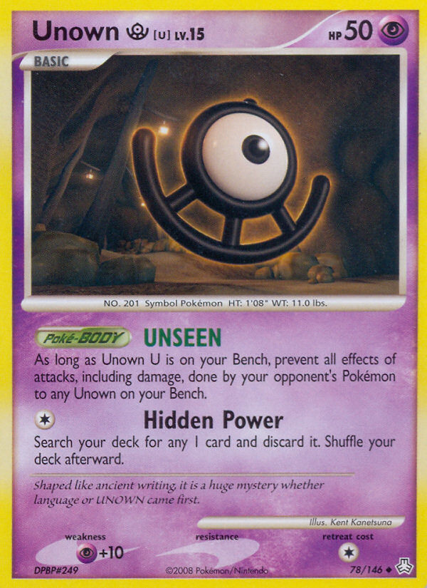 Unown U (78/146) [Diamond & Pearl: Legends Awakened] | Kessel Run Games Inc. 