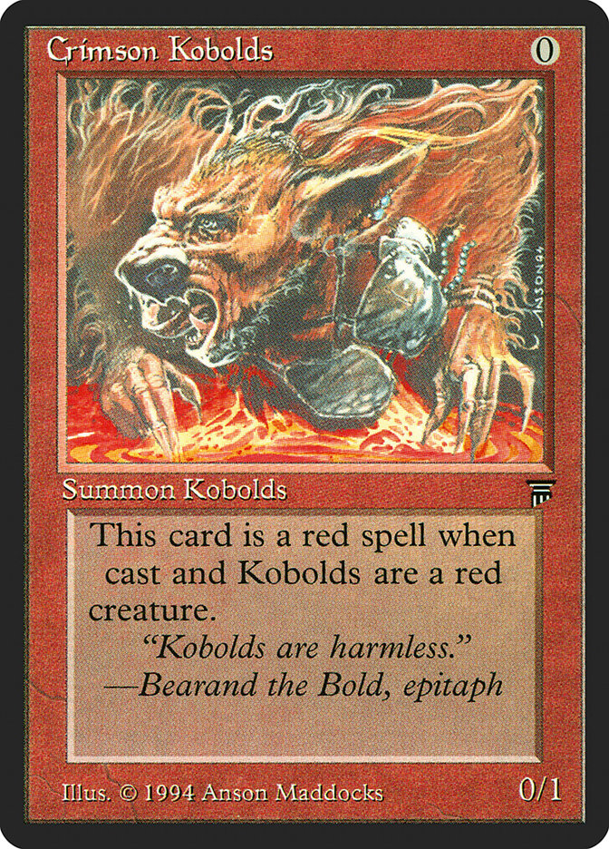 Crimson Kobolds [Legends] | Kessel Run Games Inc. 
