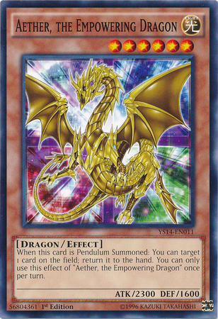 Aether, the Empowering Dragon [YS14-EN011] Common | Kessel Run Games Inc. 