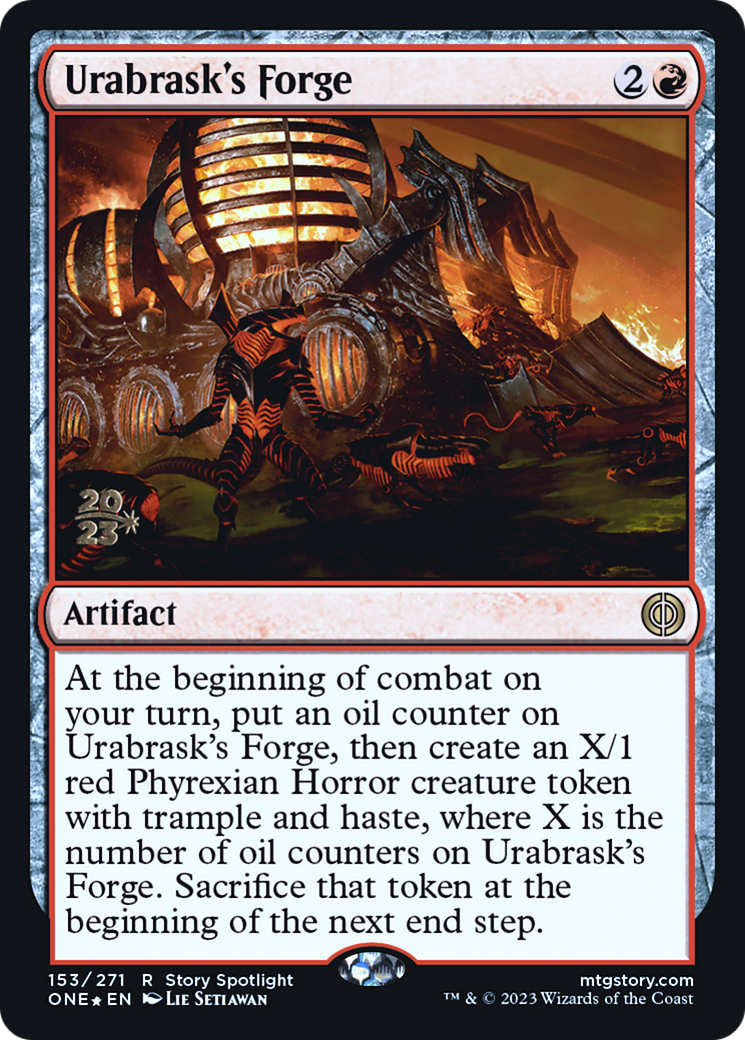 Urabrask's Forge [Phyrexia: All Will Be One Prerelease Promos] | Kessel Run Games Inc. 