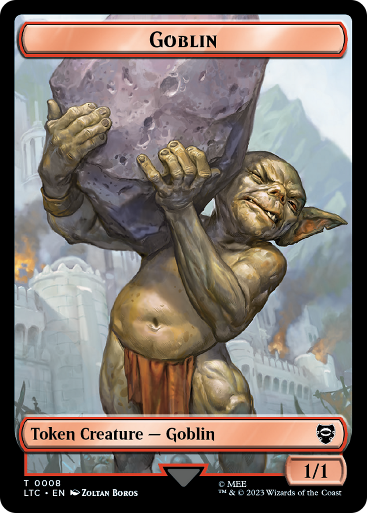 Goblin // Wraith Double-Sided Token [The Lord of the Rings: Tales of Middle-Earth Commander Tokens] | Kessel Run Games Inc. 