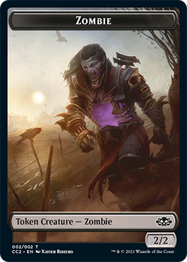 Snake // Zombie Double-Sided Token [Commander Collection: Black Tokens] | Kessel Run Games Inc. 