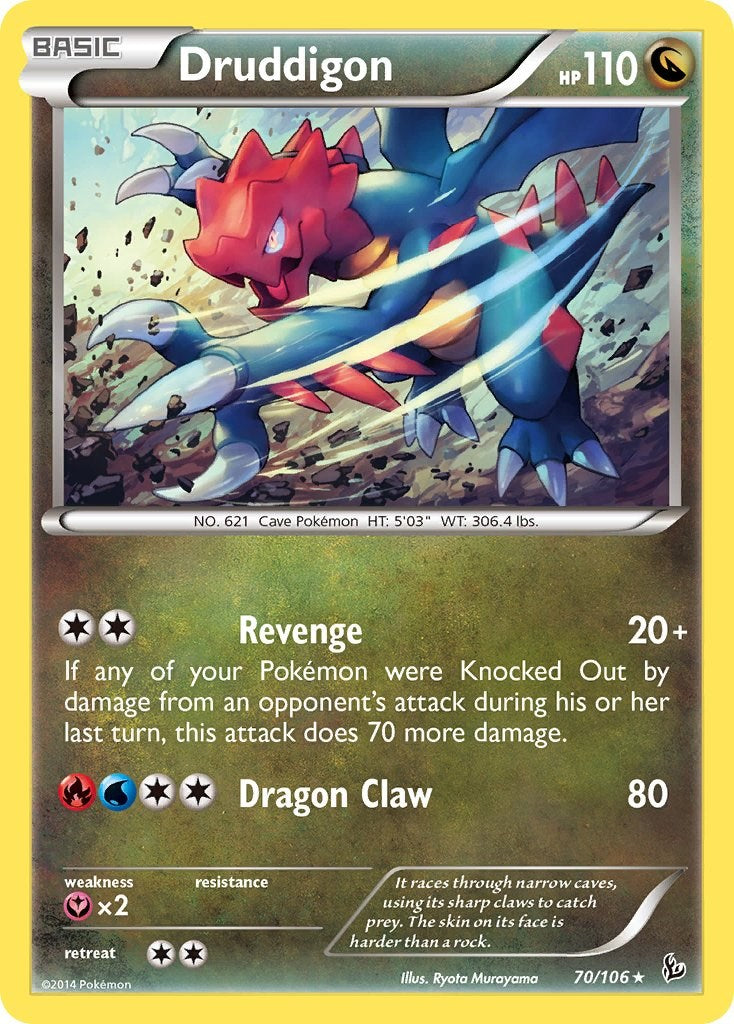 Druddigon (70/106) (Theme Deck Exclusive) [XY: Flashfire] | Kessel Run Games Inc. 