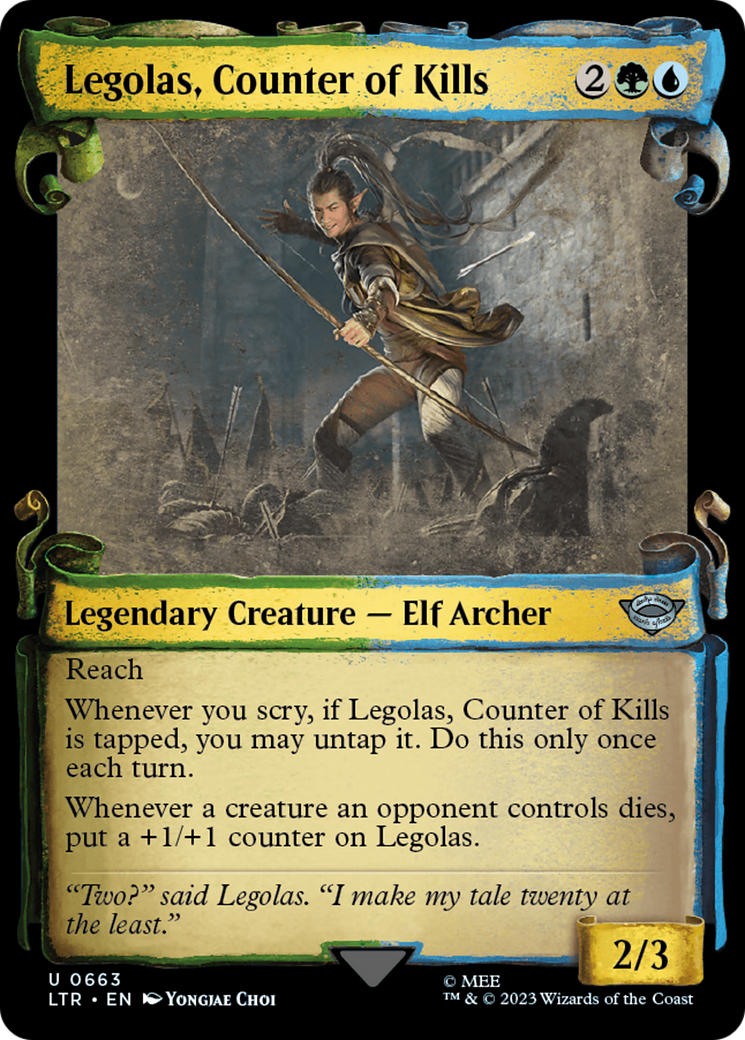 Legolas, Counter of Kills [The Lord of the Rings: Tales of Middle-Earth Showcase Scrolls] | Kessel Run Games Inc. 