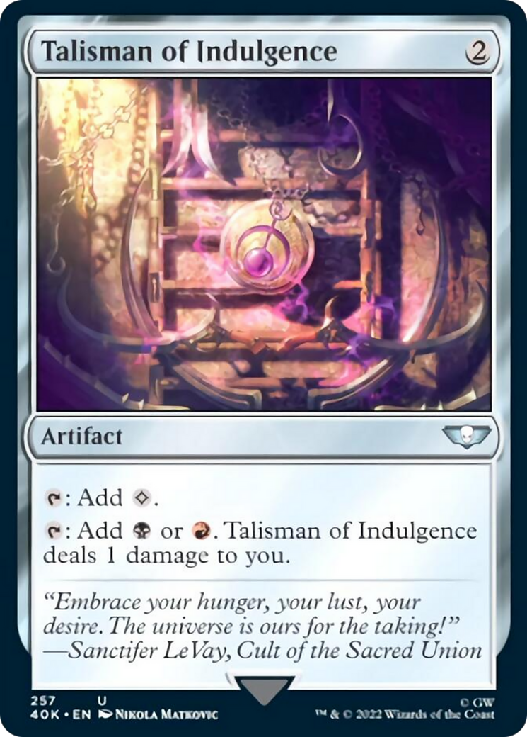 Talisman of Indulgence (Surge Foil) [Warhammer 40,000] | Kessel Run Games Inc. 