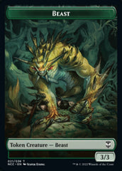 Beast // Saproling Double-Sided Token [Streets of New Capenna Commander Tokens] | Kessel Run Games Inc. 