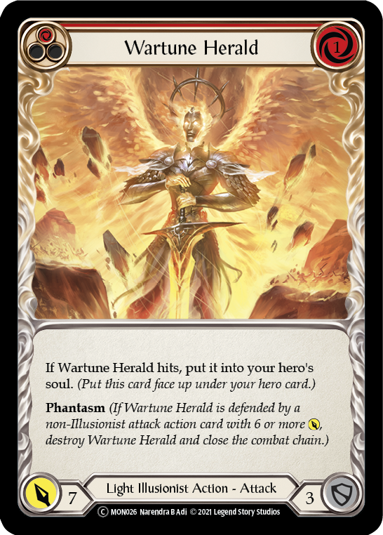 Wartune Herald (Red) [U-MON026-RF] (Monarch Unlimited)  Unlimited Rainbow Foil | Kessel Run Games Inc. 