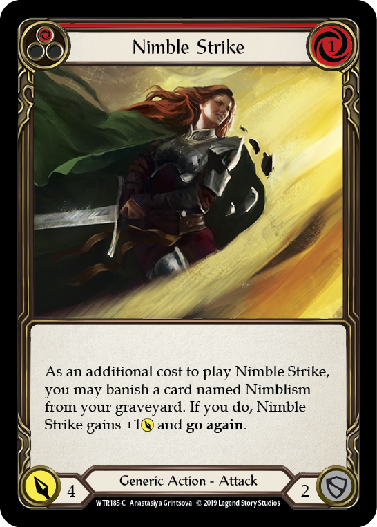 Nimble Strike (Red) [WTR185-C] (Welcome to Rathe)  Alpha Print Normal | Kessel Run Games Inc. 