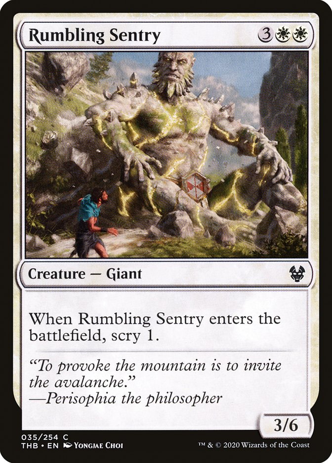 Rumbling Sentry [Theros Beyond Death] | Kessel Run Games Inc. 