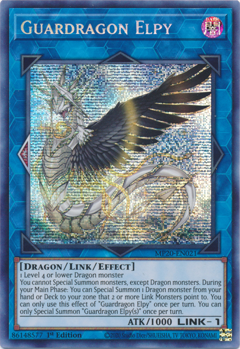 Guardragon Elpy [MP20-EN021] Prismatic Secret Rare | Kessel Run Games Inc. 