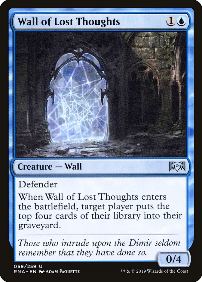 Wall of Lost Thoughts [Ravnica Allegiance] | Kessel Run Games Inc. 