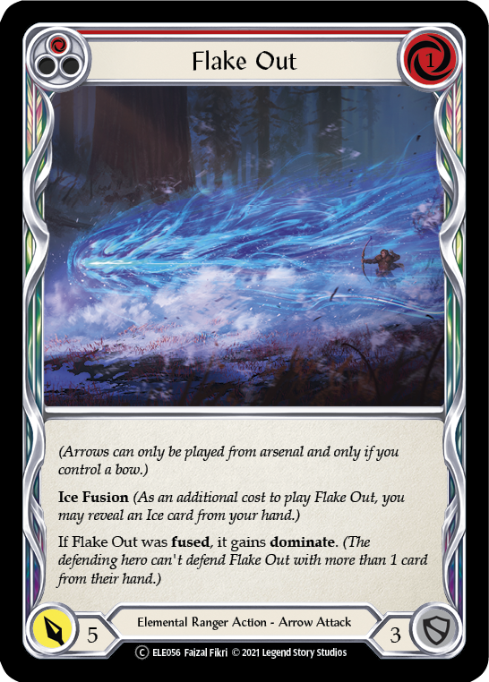 Flake Out (Red) [U-ELE056] (Tales of Aria Unlimited)  Unlimited Rainbow Foil | Kessel Run Games Inc. 