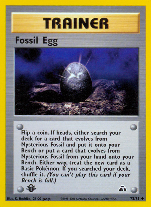 Fossil Egg (72/75) [Neo Discovery 1st Edition] | Kessel Run Games Inc. 