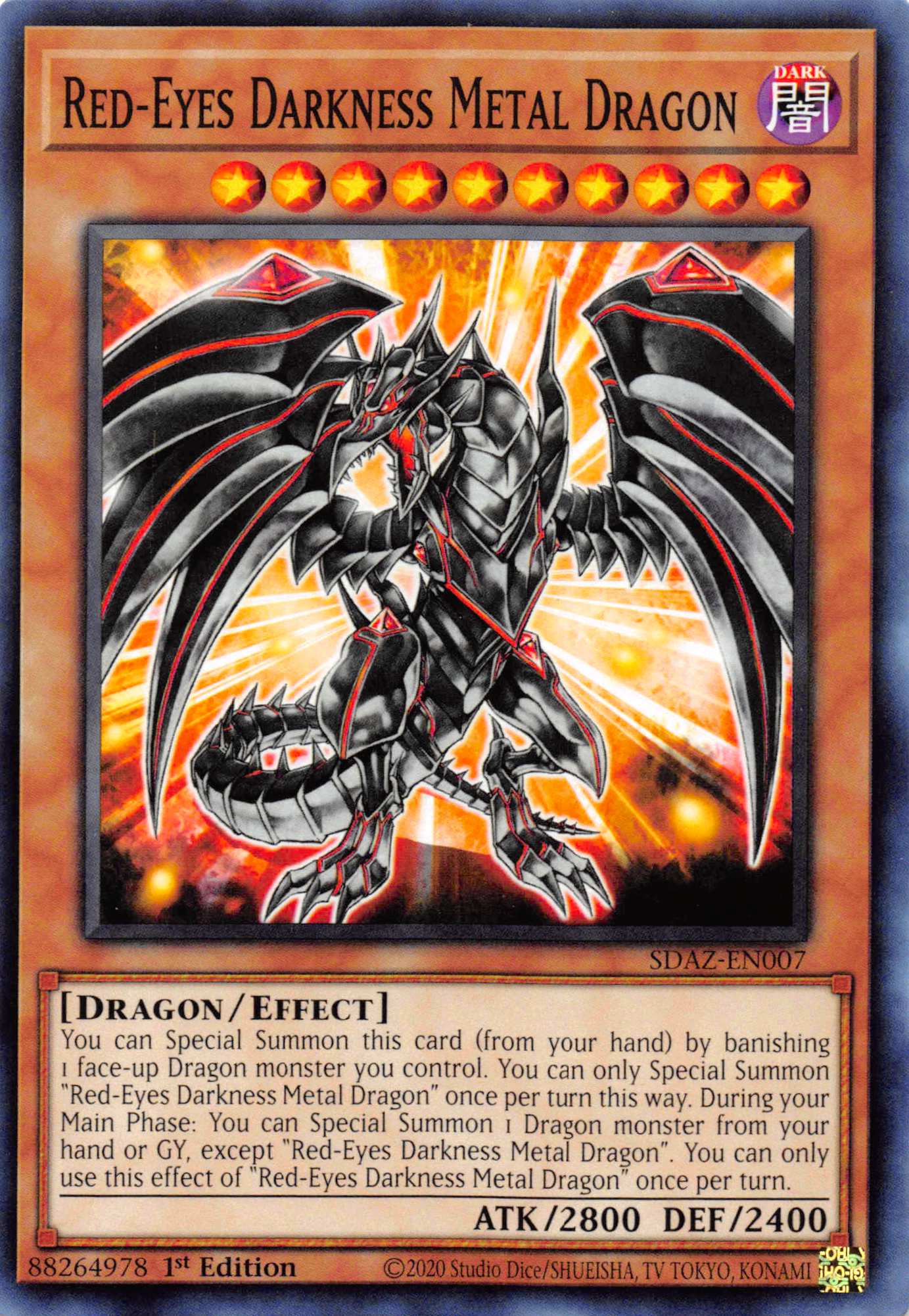 Red-Eyes Darkness Metal Dragon [SDAZ-EN007] Common | Kessel Run Games Inc. 