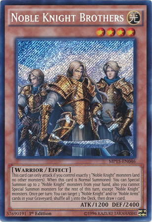 Noble Knight Brothers [MP15-EN046] Secret Rare | Kessel Run Games Inc. 