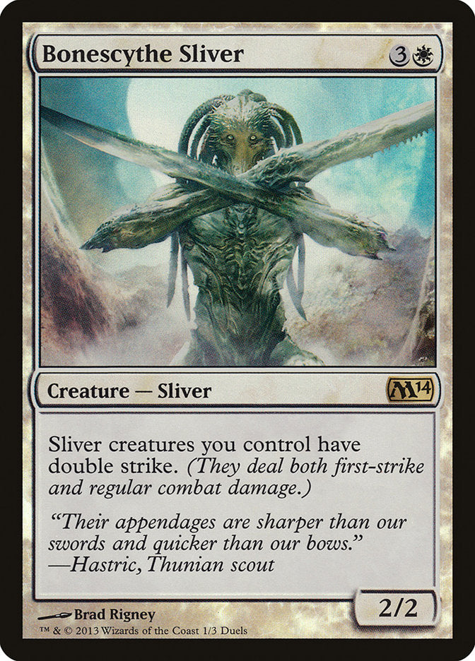 Bonescythe Sliver (Duels of the Planeswalkers Promos) [Duels of the Planeswalkers Promos 2013] | Kessel Run Games Inc. 