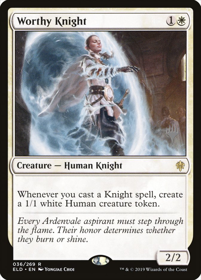 Worthy Knight (Promo Pack) [Throne of Eldraine Promos] | Kessel Run Games Inc. 