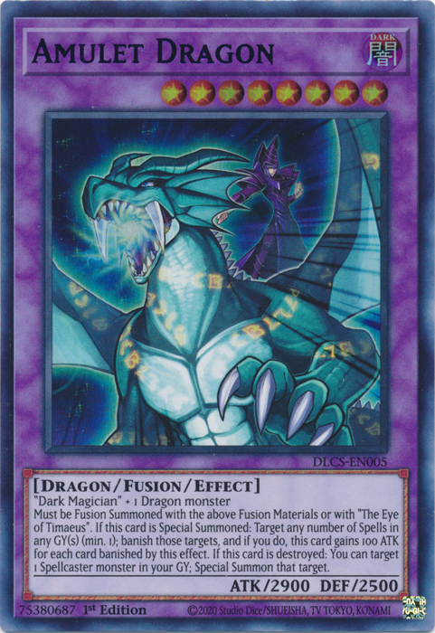 Amulet Dragon (Blue) [DLCS-EN005] Ultra Rare | Kessel Run Games Inc. 