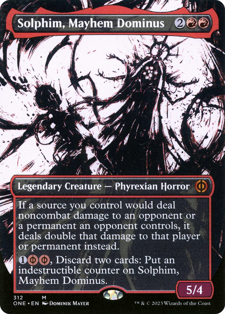 Solphim, Mayhem Dominus (Borderless Ichor) [Phyrexia: All Will Be One] | Kessel Run Games Inc. 