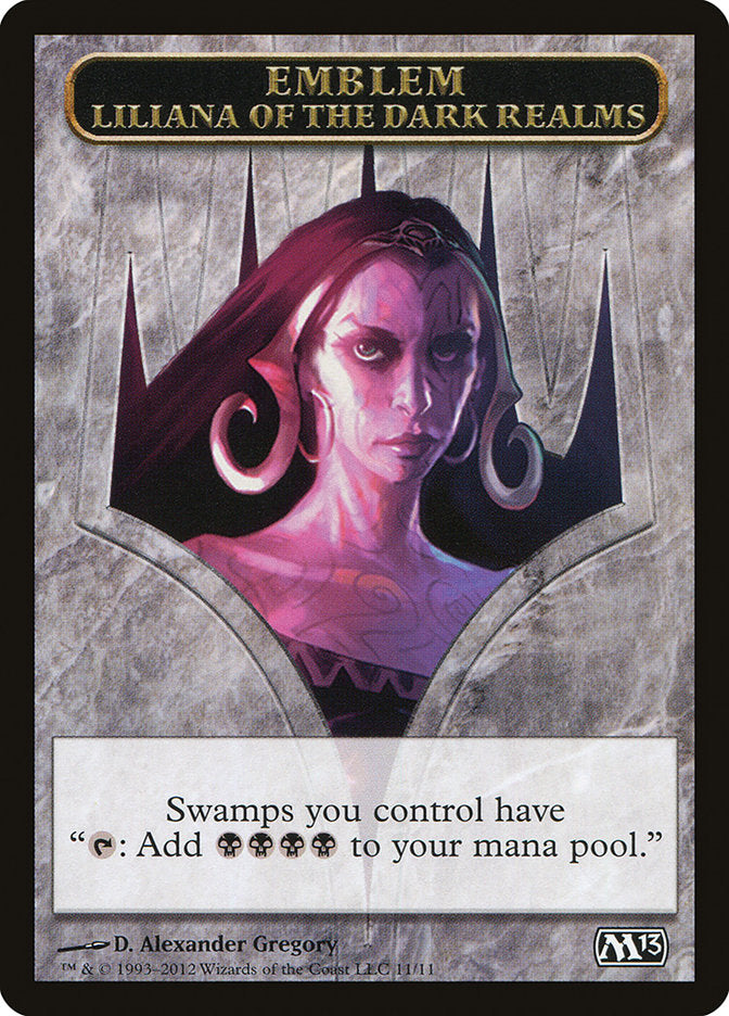 Liliana of the Dark Realms Emblem [Magic 2013 Tokens] | Kessel Run Games Inc. 