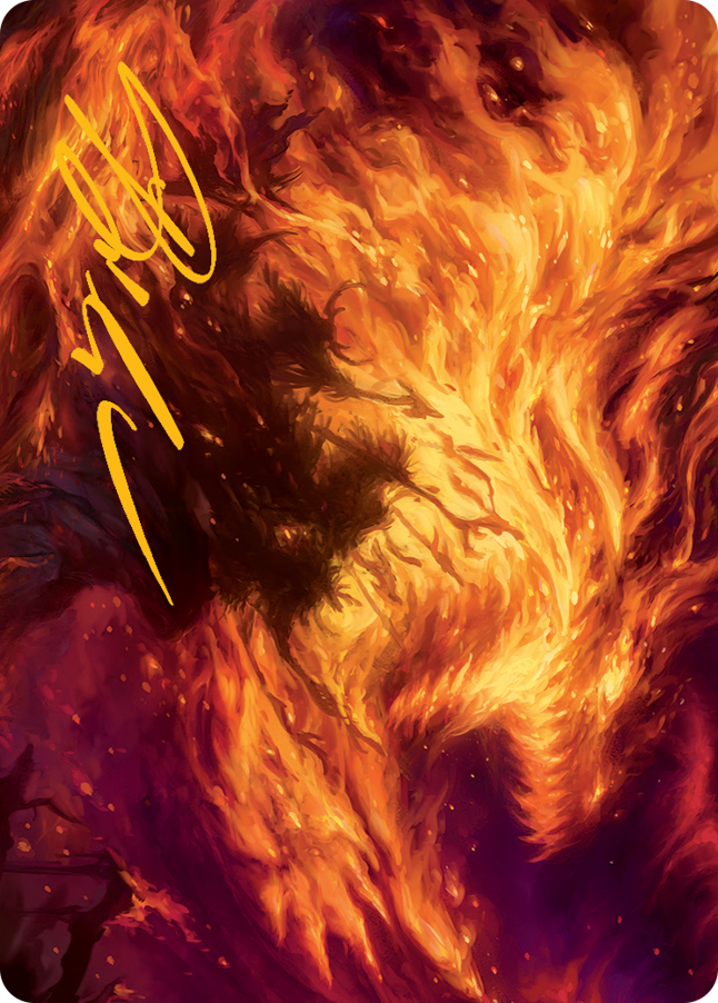 Stoke the Flames Art Card (Gold-Stamped Signature) [March of the Machine Art Series] | Kessel Run Games Inc. 