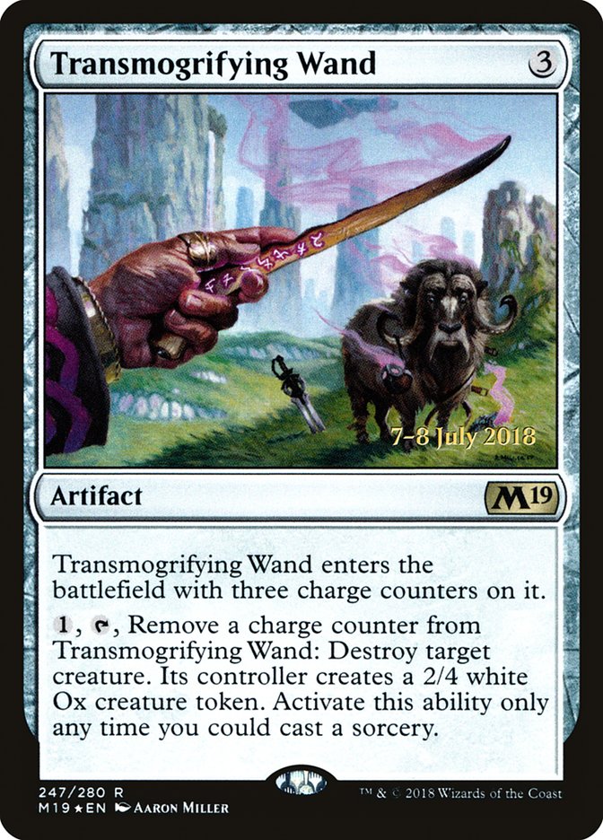 Transmogrifying Wand [Core Set 2019 Prerelease Promos] | Kessel Run Games Inc. 