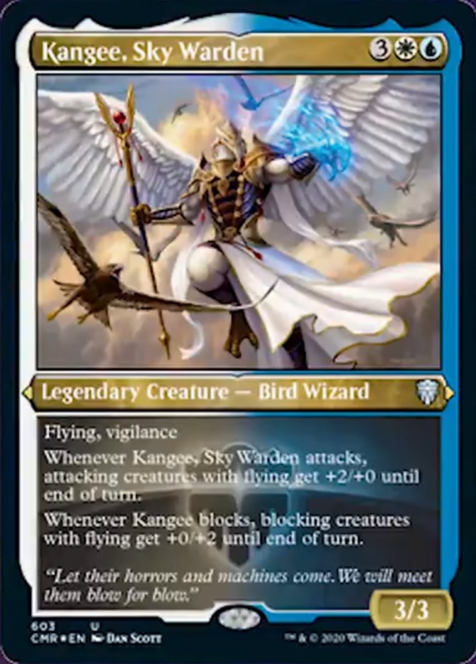Kangee, Sky Warden (Etched) [Commander Legends] | Kessel Run Games Inc. 