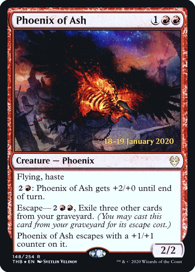 Phoenix of Ash [Theros Beyond Death Prerelease Promos] | Kessel Run Games Inc. 