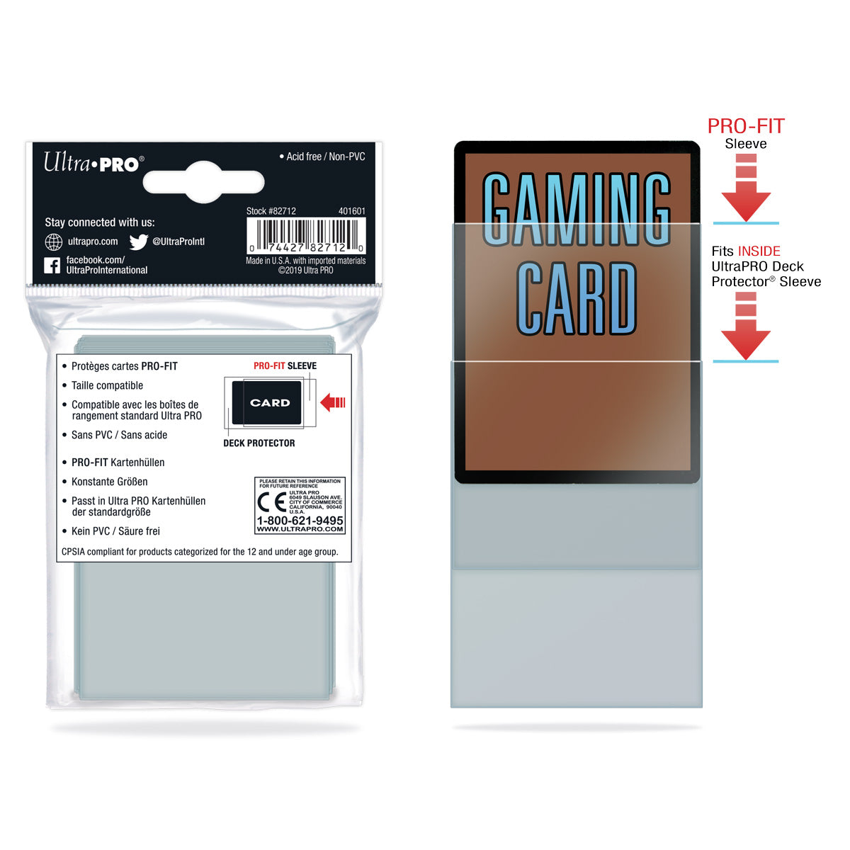 Ultra Pro: Pro-Fit Standard Size Deck Protectors 100ct | Kessel Run Games Inc. 