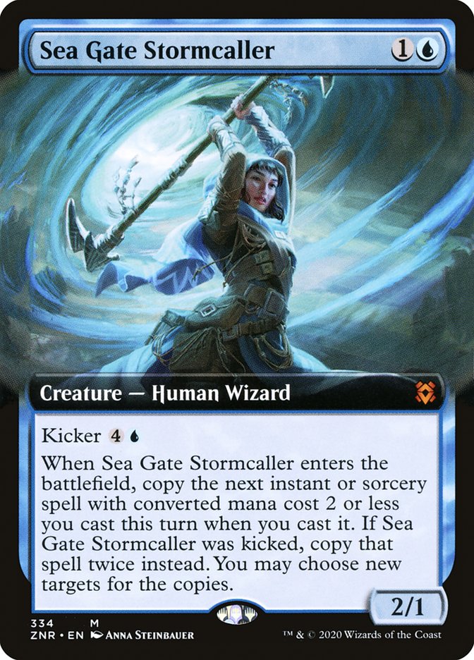 Sea Gate Stormcaller (Extended Art) [Zendikar Rising] | Kessel Run Games Inc. 