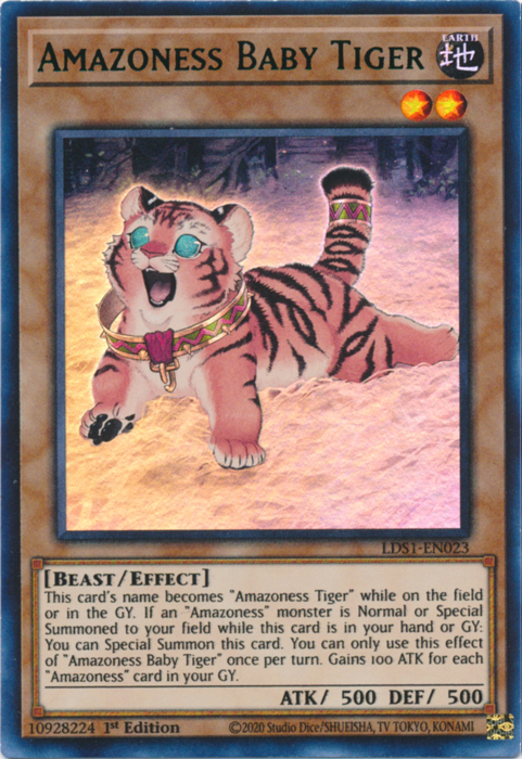 Amazoness Baby Tiger (Green) [LDS1-EN023] Ultra Rare | Kessel Run Games Inc. 