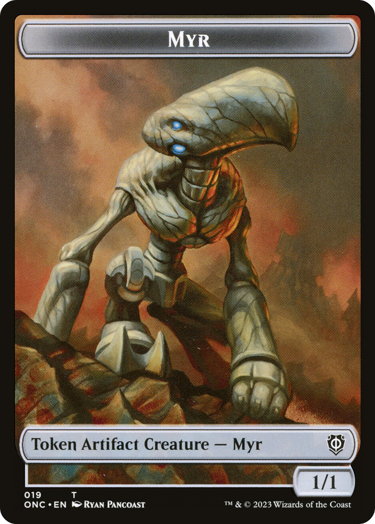 Myr // Thopter Double-Sided Token [Phyrexia: All Will Be One Commander Tokens] | Kessel Run Games Inc. 