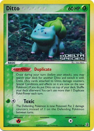Ditto (36/113) (Stamped) [EX: Delta Species] | Kessel Run Games Inc. 