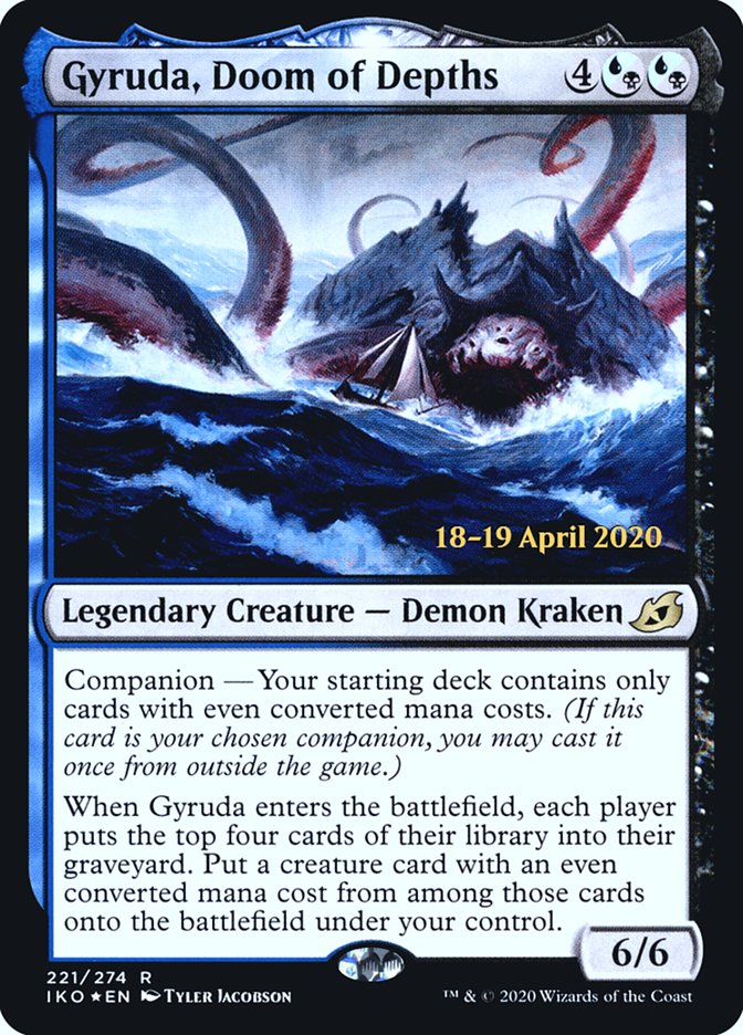 Gyruda, Doom of Depths [Ikoria: Lair of Behemoths Prerelease Promos] | Kessel Run Games Inc. 