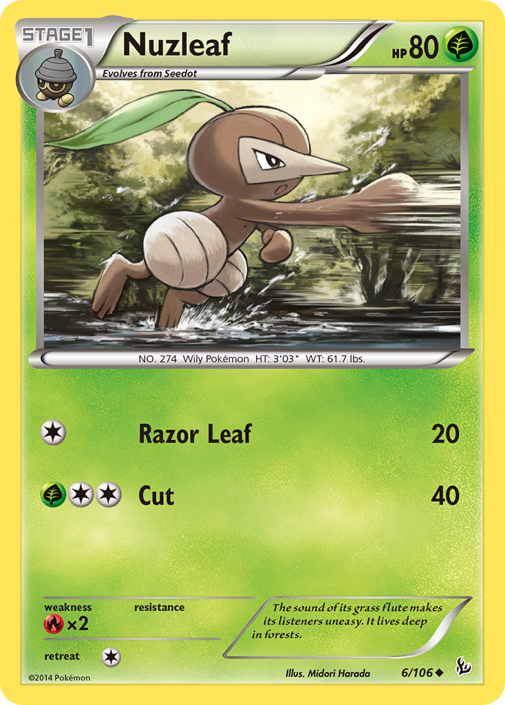 Nuzleaf (6/106) [XY: Flashfire] | Kessel Run Games Inc. 