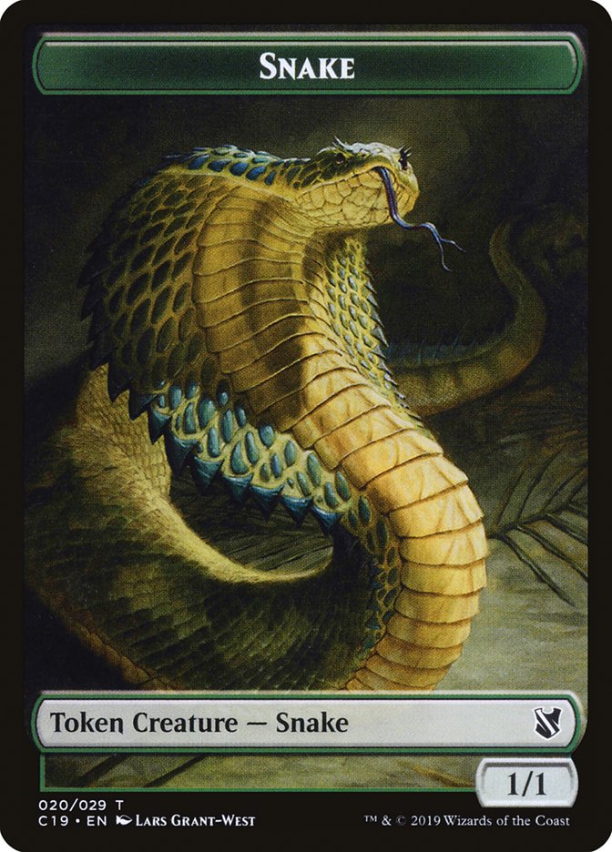 Plant // Snake Double-Sided Token [Commander 2019 Tokens] | Kessel Run Games Inc. 