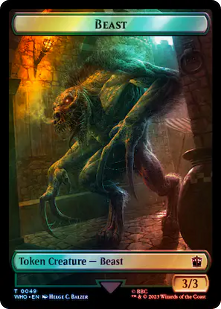 Copy // Beast Double-Sided Token (Surge Foil) [Doctor Who Tokens] | Kessel Run Games Inc. 