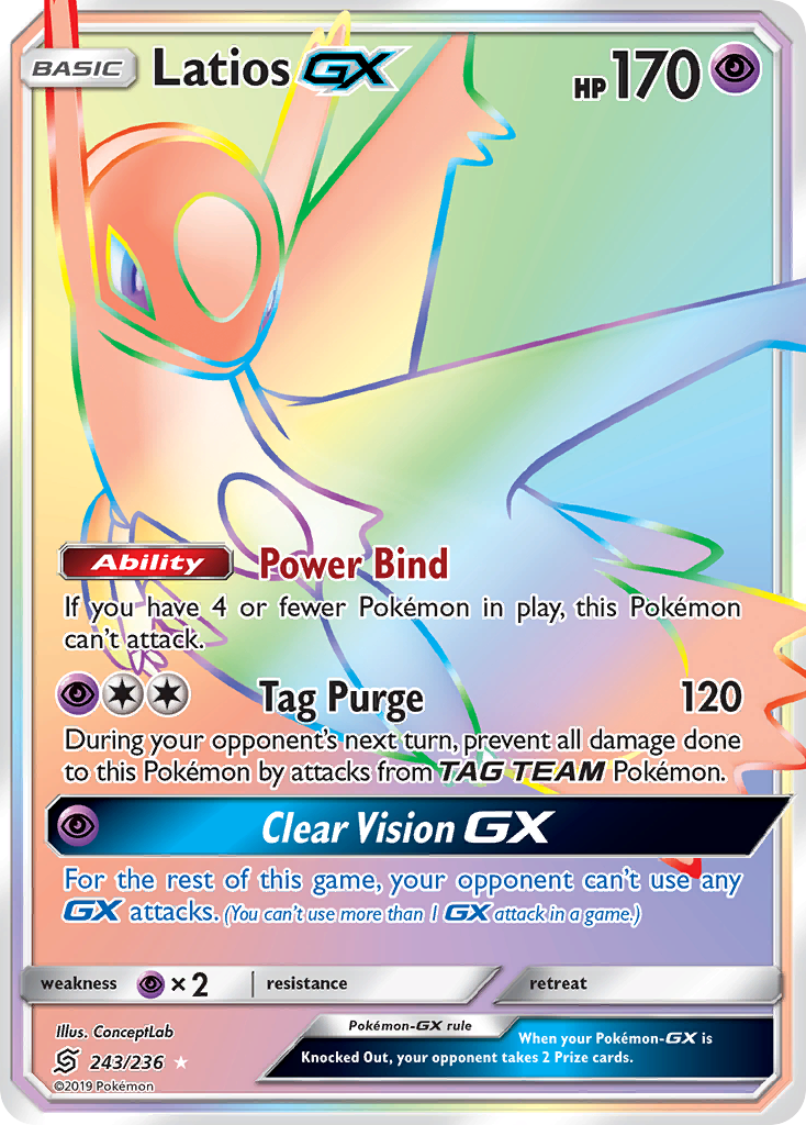 Latios GX (243/236) [Sun & Moon: Unified Minds] | Kessel Run Games Inc. 